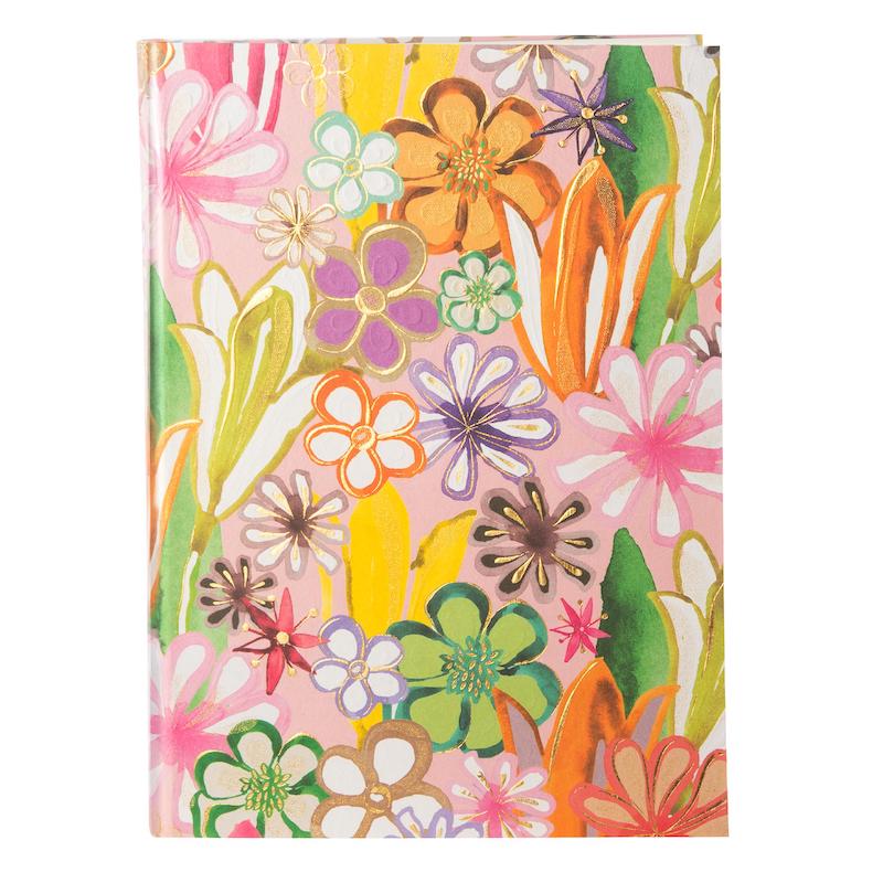 A5 Notebook mit Reliefdruck blanko Turnowsky Art Notizbuch Motiv:Blumen 